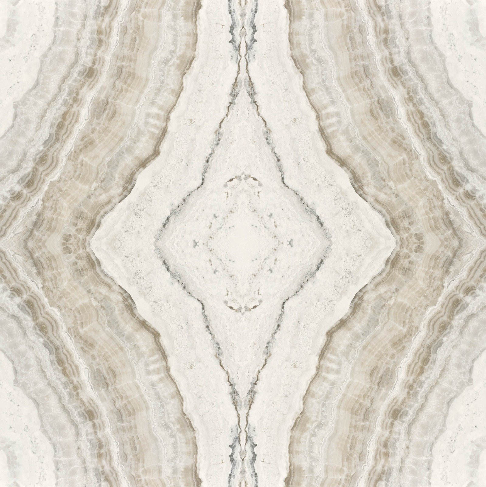 Kütahya 120x240 Oniks Beyaz Bookmatch Rektifiye Parlak Nano